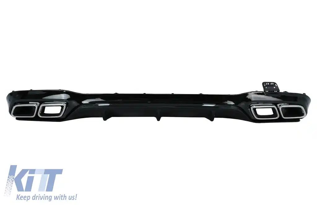 Difuzor Bara Spate cu Ornamente tobe Crom compatibil cu Mercedes E-Class W213 (2016-2019) E63 Design