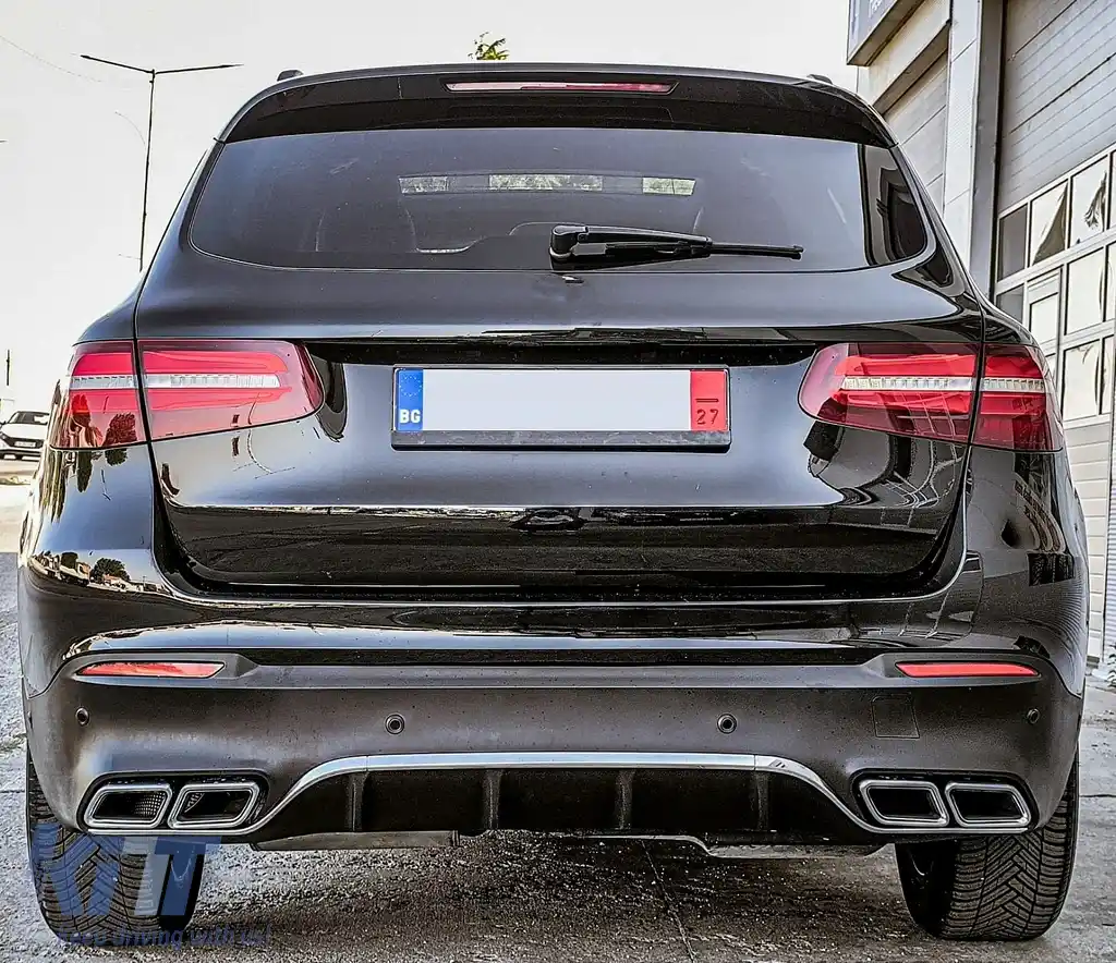 Difuzor Bara Spate cu Ornamente Tobe Crom compatibil cu Mercedes GLC X253 SUV (2015-07.2019) pentru Versiunea Standard-image-6114398