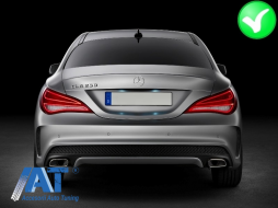 Difuzor Bara Spate cu Ornamente Tobe si Stickere Laterale Gri Inchis compatibil cu MERCEDES CLA W117 (2013-20016)-image-6061001