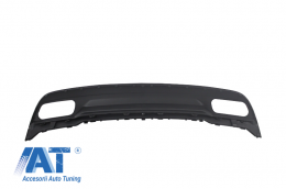 Difuzor Bara Spate cu Prelungiri Bara Fata si Eleron Portbagaj compatibil cu MERCEDES Benz A-Class W176 (2015-2018) Black-image-6058626