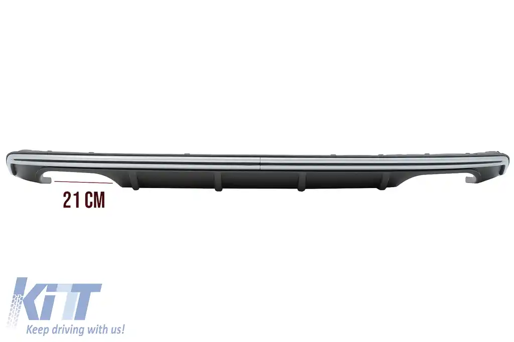 Difuzor Bara Spate cu Sistem de evacuare Negru compatibil cu Audi A3 8V Hatchback Sportback (2012-2015) S3 Design-image-6077726