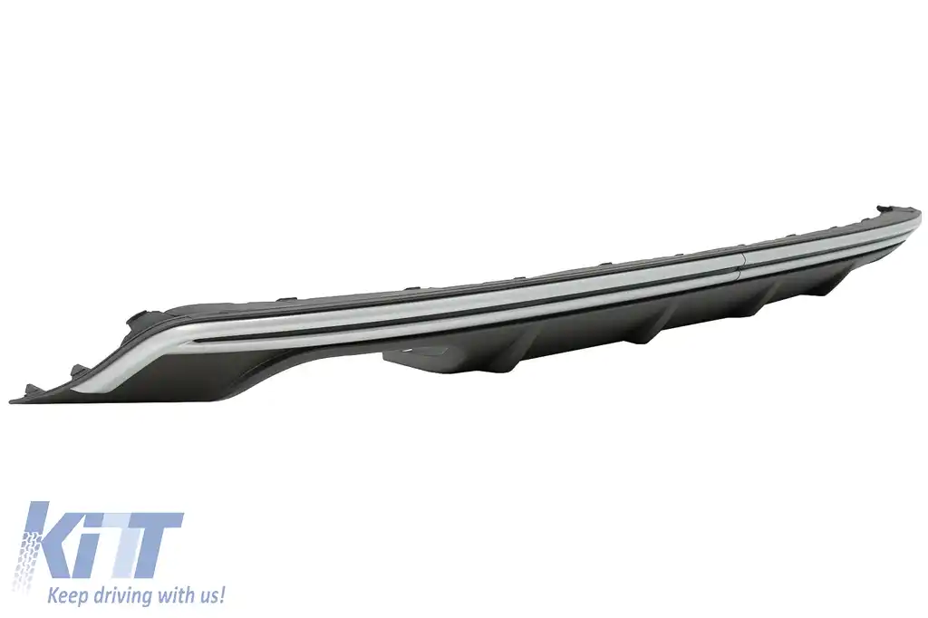 Difuzor Bara Spate cu Sistem de evacuare Negru compatibil cu Audi A3 8V Hatchback Sportback (2012-2015) S3 Design-image-6077727