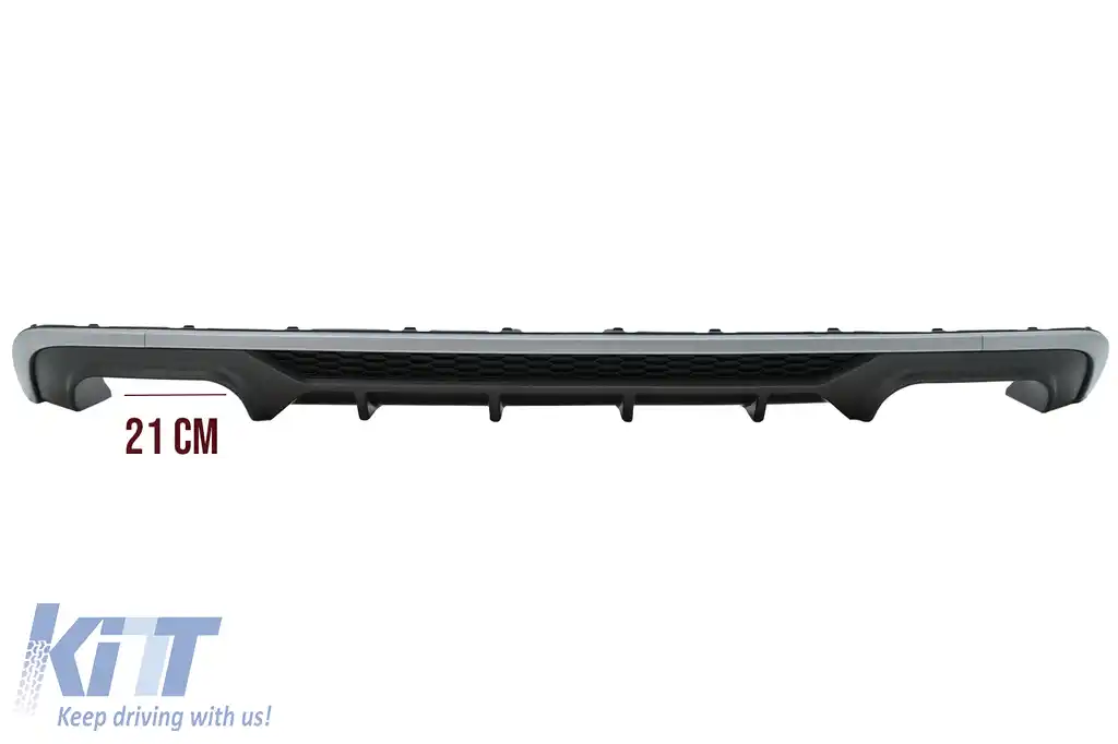 Difuzor Bara Spate cu Sistem de evacuare compatibil cu AUDI A3 8V Facelift Hatchback Sportback (2016-2019) S3 Design pentru Bara Standard-image-6077741