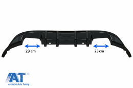 Difuzor Bara Spate cu Stopuri Full LED compatibil cu VW Golf 7.5 Facelift (2017-2019) R Look-image-6075748