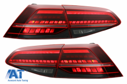 Difuzor Bara Spate cu Stopuri Full LED compatibil cu VW Golf 7.5 Facelift (2017-2019) R Look-image-6075760