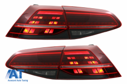 Difuzor Bara Spate cu Stopuri Full LED compatibil cu VW Golf 7.5 Facelift (2017-2019) R Look-image-6075762