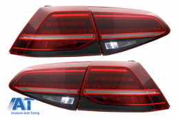 Difuzor Bara Spate cu Stopuri Full LED compatibil cu VW Golf 7.5 Facelift (2017-2019) R Look-image-6075763