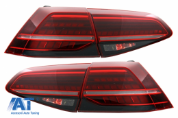 Difuzor Bara Spate cu Stopuri Full LED compatibil cu VW Golf 7.5 Facelift (2017-2019) R Look-image-6075764