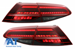 Difuzor Bara Spate cu Stopuri LED compatibil cu VW Golf 7.5 VII Facelift (2017+) GTI Look-image-6046277