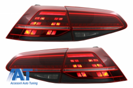Difuzor Bara Spate cu Stopuri LED compatibil cu VW Golf 7.5 VII Facelift (2017+) GTI Look-image-6046279