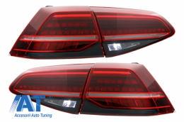 Difuzor Bara Spate cu Stopuri LED compatibil cu VW Golf 7.5 VII Facelift (2017+) GTI Look-image-6046280