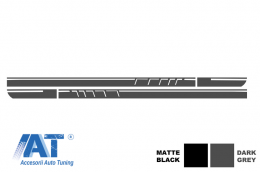 Difuzor Bara Spate cu Tobe si Stickere Laterale Gri Inchis compatibil cu Mercedes CLA W117 (2013-2016)-image-6060801