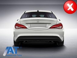 Difuzor Bara Spate cu Tobe si Stickere Laterale Gri Inchis compatibil cu Mercedes CLA W117 (2013-2016)-image-6060803