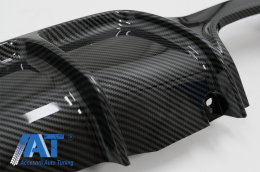 Difuzor Bara Spate Evacuare Dubla compatibil cu BMW Seria 4 F32 F33 F36 (2013-2019) M Performance Design Carbon Film Coating-image-6063756