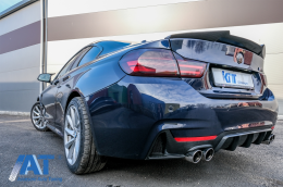 Difuzor Bara Spate Evacuare Dubla compatibil cu BMW Seria 4 F32 F33 F36 (2013-2019) M Performance Design Carbon Film Coating-image-6075482