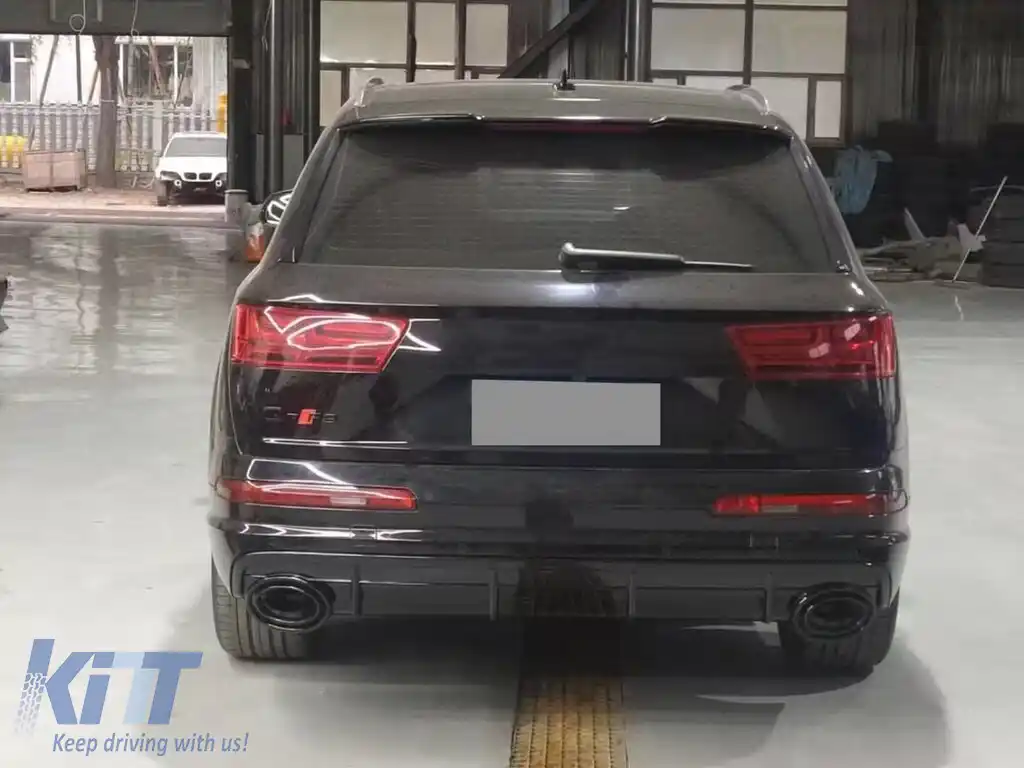 Difuzor Bara Spate Evacuare Dubla compatibil cu Audi Q7 4M (2015-2019)  Bara Standard-image-6277146