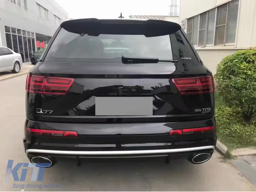 Difuzor Bara Spate Evacuare Dubla compatibil cu Audi Q7 4M (2015-2019)  Bara Standard-image-6277147