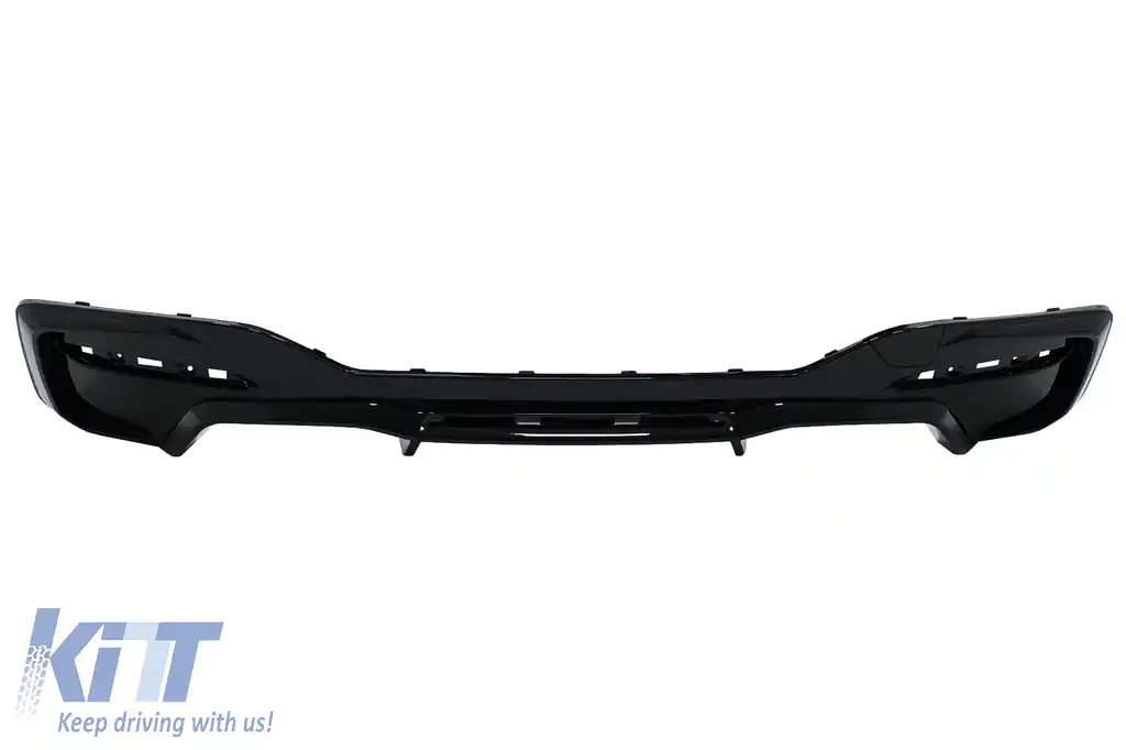 Difuzor Bara Spate Evacuare Dubla compatibil cu BMW Seria 1 F20 F21 LCI (2015-2019) M2 Design Negru Lucios-image-6098826