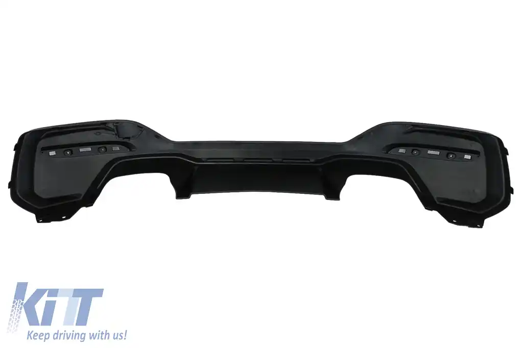 Difuzor Bara Spate Evacuare Dubla compatibil cu BMW Seria 1 F20 F21 LCI (2015-2019) M2 Design Negru Lucios-image-6098830