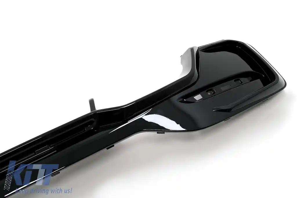 Difuzor Bara Spate Evacuare Dubla compatibil cu BMW Seria 1 F20 F21 LCI (2015-2019) M2 Design Negru Lucios-image-6098831