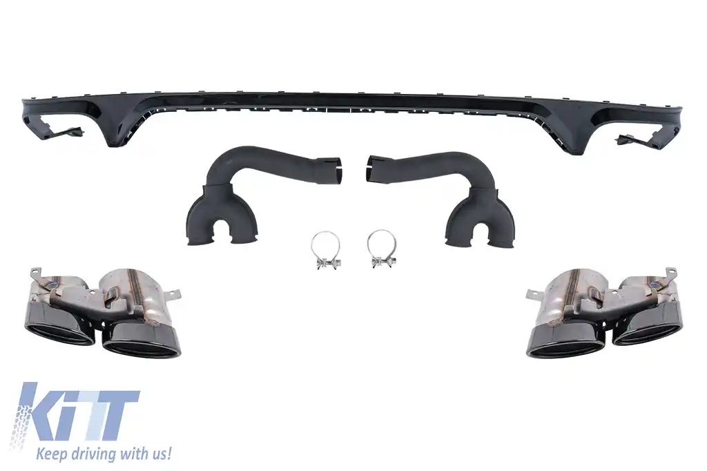 image-25-Difuzor Bara Spate Evacuare Dubla compatibil cu Audi Q8 S-Line (2018-2023) Evacuari Negre