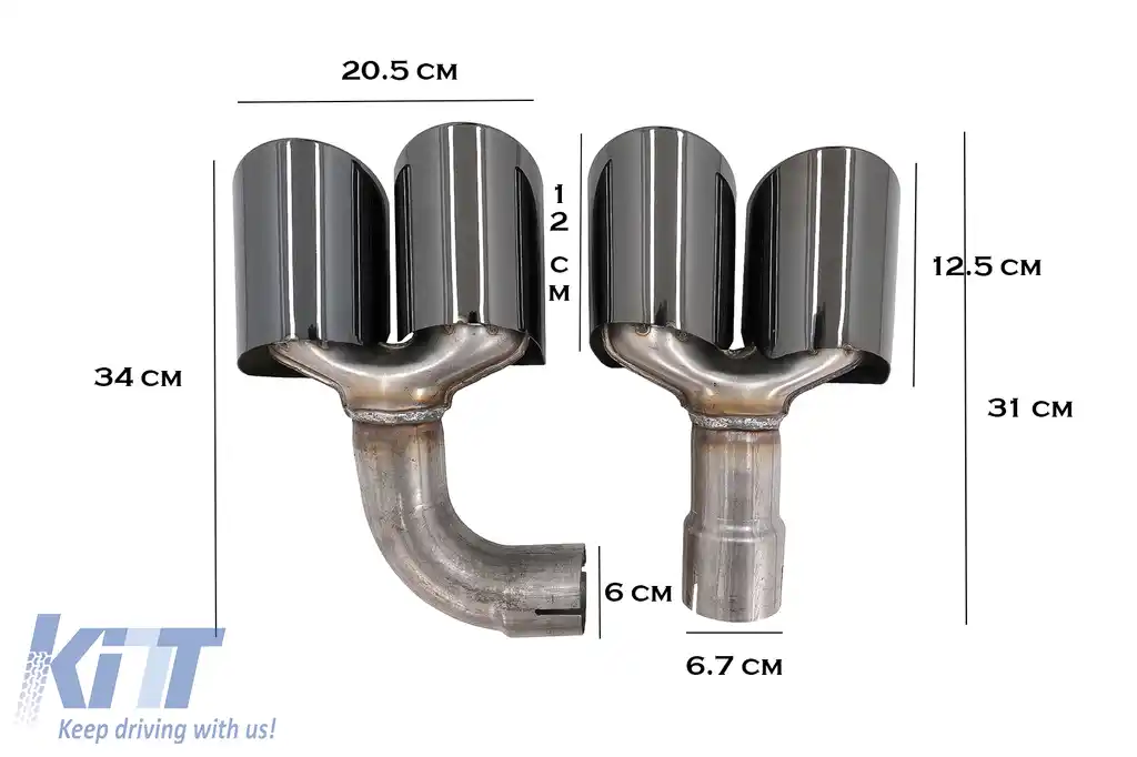 Difuzor Bara Spate Evacuare Dubla cu Ornamente evacuare compatibil cu BMW X3 G01 LCI M-Sport (2021-up) M Design Negru Lucios-image-6100322