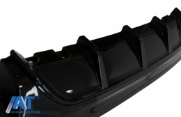 Difuzor Bara Spate Evacuare Dubla Negru Lucios cu Tobe Ornamente compatibil cu BMW Seria 2 F22/F23 (2013-up) M Performance Design-image-6077046