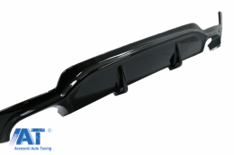 Difuzor Bara Spate Evacuare Dubla Negru Lucios si Ornamente Tobe compatibil cu BMW 4 Series F32 F33 F36 M Performance Design (2013-)-image-6046513