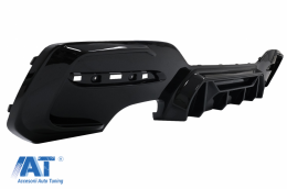 Difuzor Bara Spate Evacuare Dubla Negru Lucios compatibil cu BMW Seria 1 F20 F21 LCI (2015-2019) Competition Design-image-6087190