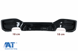 Difuzor Bara Spate Evacuare Dubla Negru Lucios compatibil cu BMW Seria 1 F20 F21 LCI (2015-2019) Competition Design-image-6087192