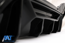 Difuzor Bara Spate Evacuare Dubla Negru Lucios compatibil cu BMW Seria 1 F20 F21 LCI (2015-2019) Competition Design-image-6087194