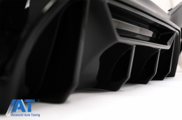 Difuzor Bara Spate Evacuare Dubla Negru Lucios compatibil cu BMW Seria 1 F20 F21 LCI (2015-2019) Competition Design-image-6087203
