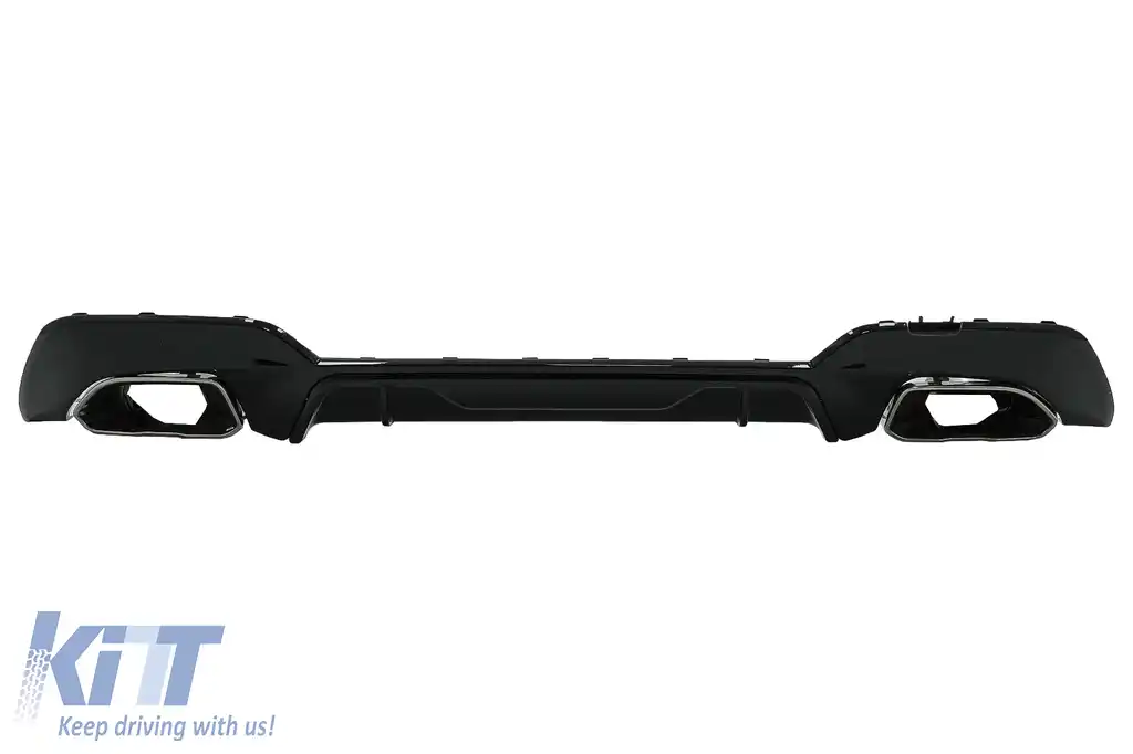 Difuzor Bara Spate Evacuare Dubla si Tobe Ornament Crom compatibil cu BMW Seria 3 G20 G28 Sedan G21 Touring (2019-up) M340i M Look