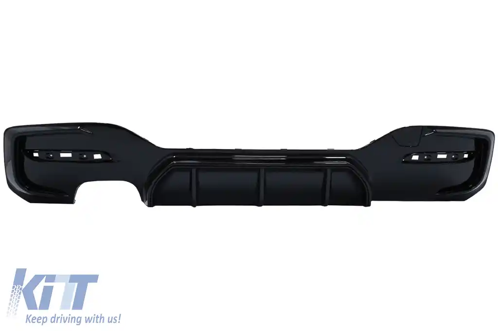 Difuzor Bara Spate Evacuare Dubla Stanga Negru Lucios compatibil cu BMW Seria 1 F20 F21 LCI (2015-2019)