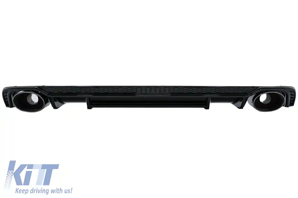 Difuzor Bara Spate Ornamente evacuare compatibil cu Audi A4 B9 8W Sedan Avant (2016-2018) pentru Bara S Line