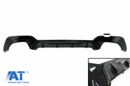 Difuzor Bara Spate si Extensii Praguri Laterale compatibil cu BMW 3 Series G20 Sedan G21 Touring (2019-up) M340i M Look Negru cu Inserie Carbon-image-6084910