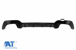 Difuzor Bara Spate si Extensii Praguri Laterale compatibil cu BMW 3 Series G20 Sedan G21 Touring (2019-up) M340i M Look Negru cu Inserie Carbon-image-6084911