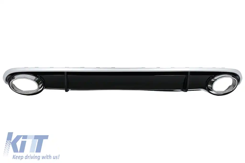 Difuzor Bara Spate si Ornamente Evacuare compatibil cu Audi A4 B8 Pre Facelift (2007-2011) Sedan Avant RS4 Design
