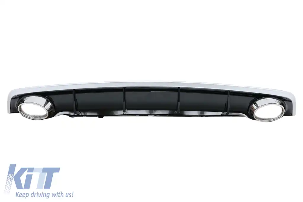 Difuzor Bara Spate si Ornamente Evacuare compatibil cu Audi A7 4G Facelift (2015+) RS7 Design doar pentru S7 S-line-image-6020688