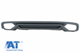Difuzor Bara Spate si Ornamente Evacuare compatibil cu AUDI A4 B8 Facelift (2012-2015)-image-6058036