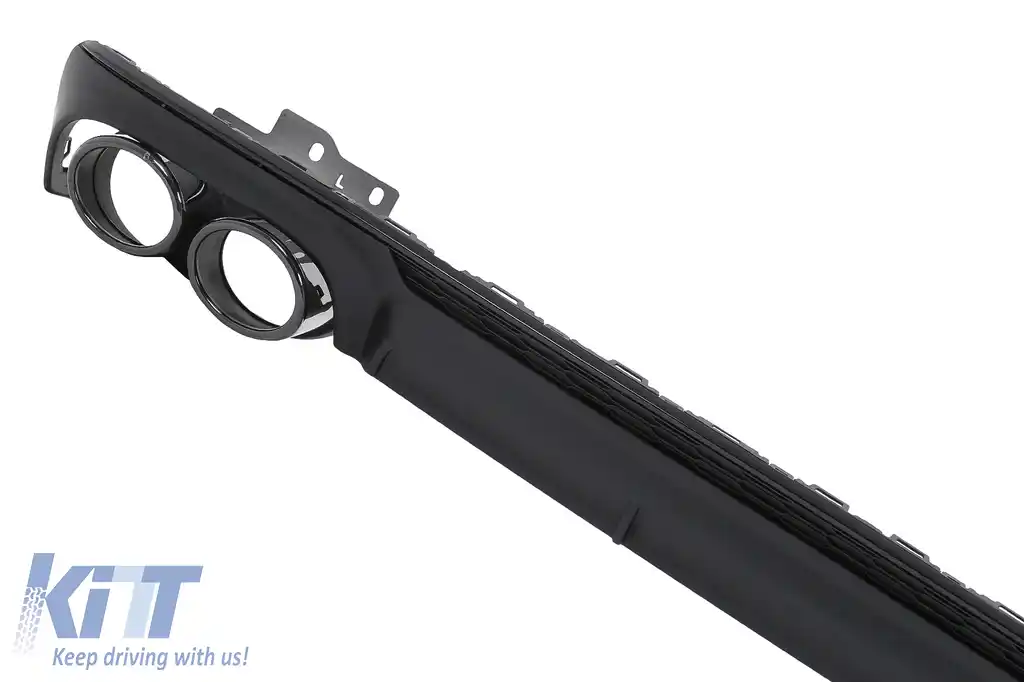 Difuzor Bara Spate si Ornamente Evacuare compatibil cu Audi A6 C8 4K Avant Sedan (2018-2022) S6 Design-image-6126555