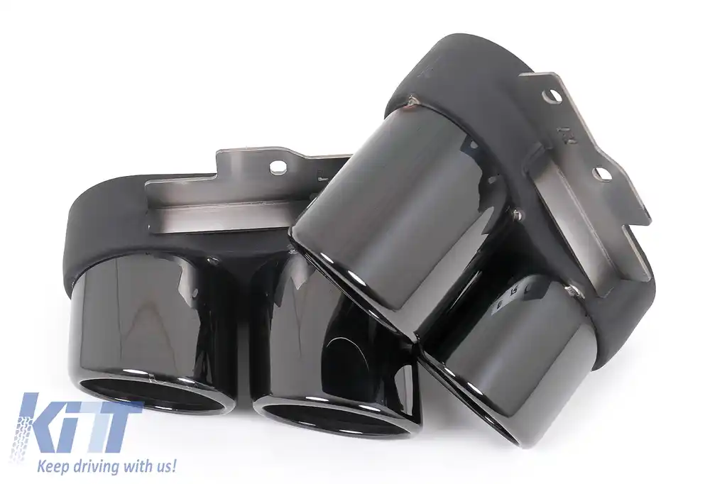 Difuzor Bara Spate si Ornamente Evacuare compatibil cu Audi A6 C8 4K Avant Sedan (2018-2022) S6 Design-image-6126560