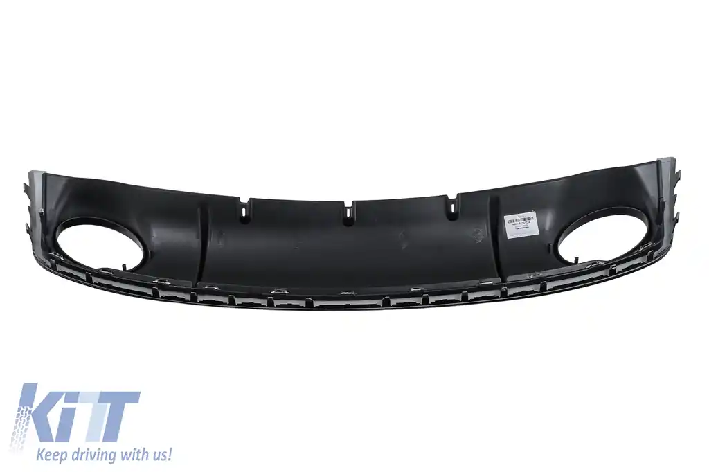 Difuzor Bara Spate si Ornamente Evacuare compatibil cu Audi A4 B8 Facelift (2012-2015) Sedan Avant RS4 Design Negru-image-6277409