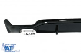 Difuzor Bara Spate si Ornamente Tobe Negru Lucios compatibil cu BMW Seria 4 F32 Coupe F33 Cabrio F36 Gran Coupe (2013-) M Design-image-6087731