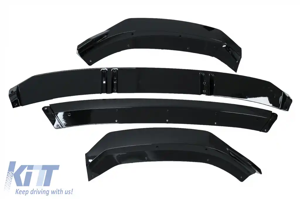Difuzor Bara Spate si Prelungire Bara Fata Lip compatibil cu Audi A3 8V Hatchback Sportback Facelift (2017-2019) RS3 Design doar pentru bara S-Line-image-6085002