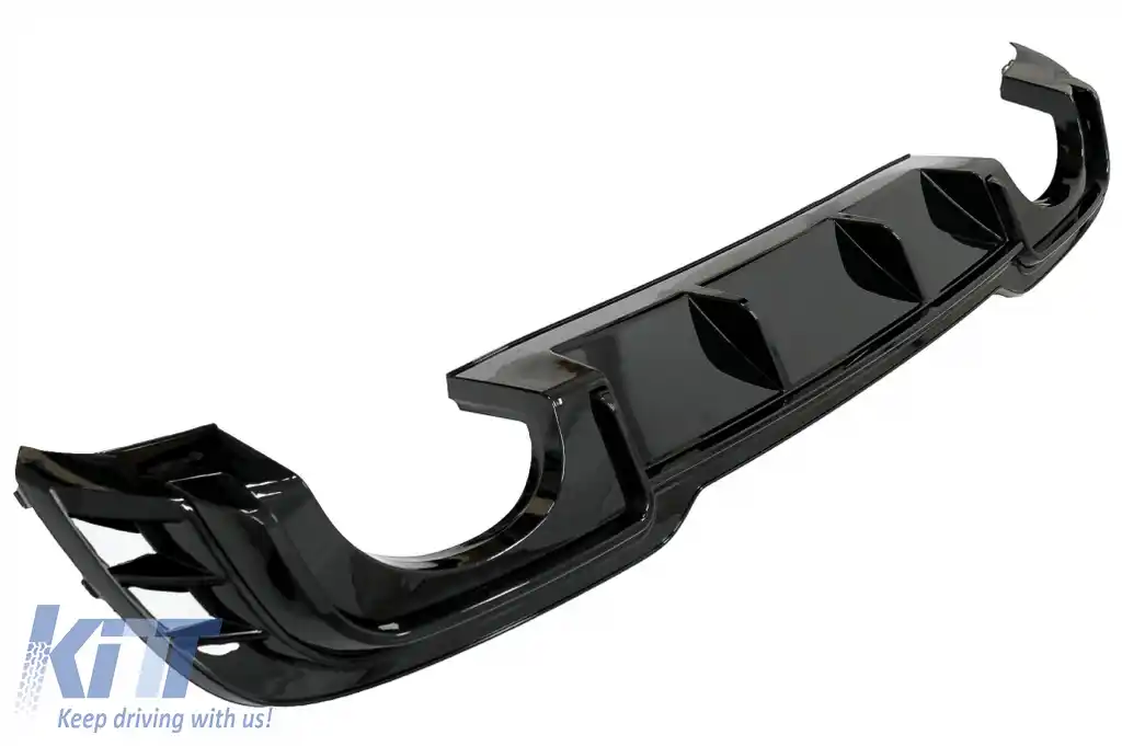 Difuzor Bara Spate si Prelungire Bara Fata Lip compatibil cu Audi A3 8V Hatchback Sportback Facelift (2017-2019) RS3 Design doar pentru bara S-Line-image-6085006
