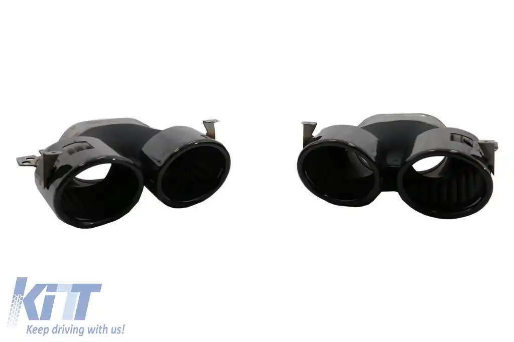 Difuzor cu Grila Aripa Aerisiri Laterale si Ornamente bara fata flapsuri compatibil cu Mercedes A-Class V177 Sedan (2018-2022) Evacuari Negre-image-6071072