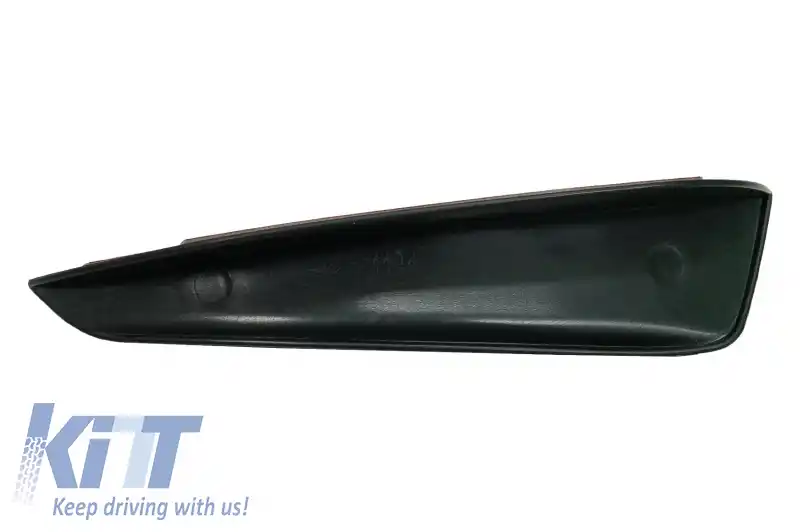 Difuzor cu Grila Aripa Aerisiri Laterale si Ornamente bara fata flapsuri & Capace oglinzi compatibil cu Mercedes A-Class V177 Sedan (2018-2022) Evacuari Negre-image-6071149
