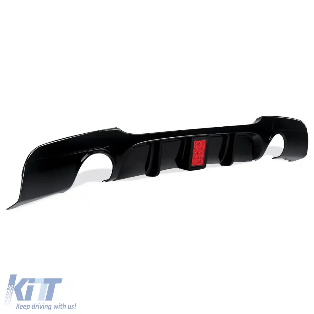 Difuzor cu lumină F1 stil 335i potrivit pentru BMW E90 E91 bara M Lac negru piano!-image-6261020