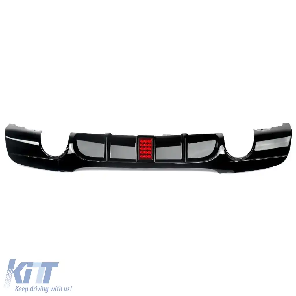 Difuzor cu lumină F1 stil 335i potrivit pentru BMW E90 E91 bara M Lac negru piano!-image-6261021